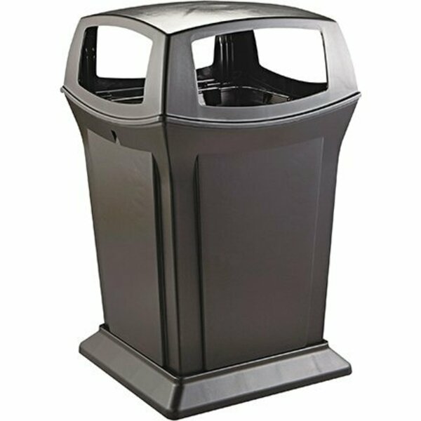 Bsc Preferred Rubbermaid Ranger Trash Can - 45 Gallon, 4-Way, Black H-2459BL